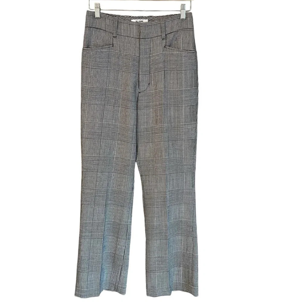 Re/Done 70s Trouser Pant Black White Prince of Whales Houndstooth Plaid 26 NWT